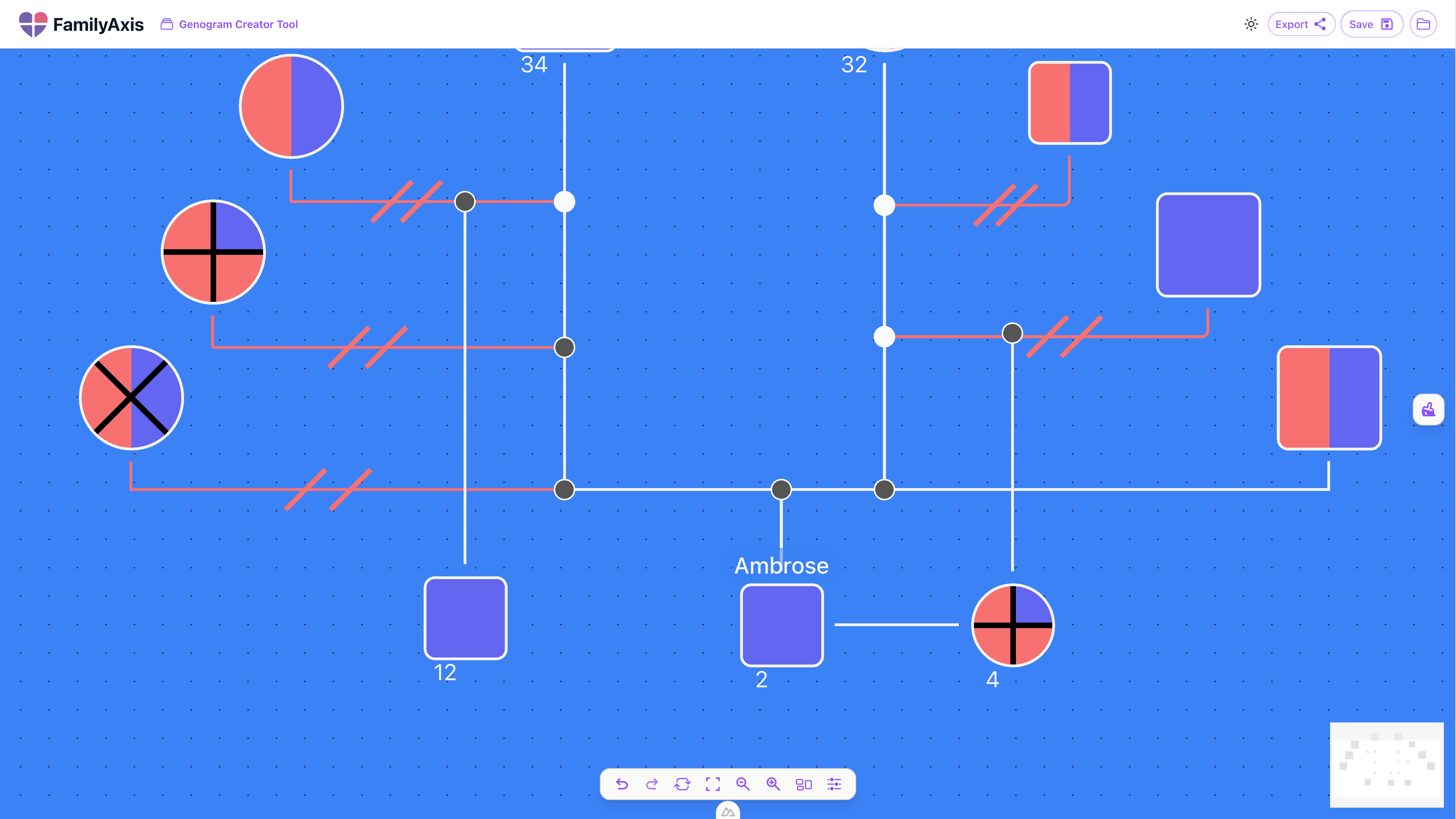 Genogram Tool Interface