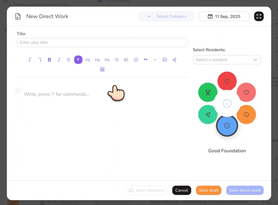 Direct Work Template Customization